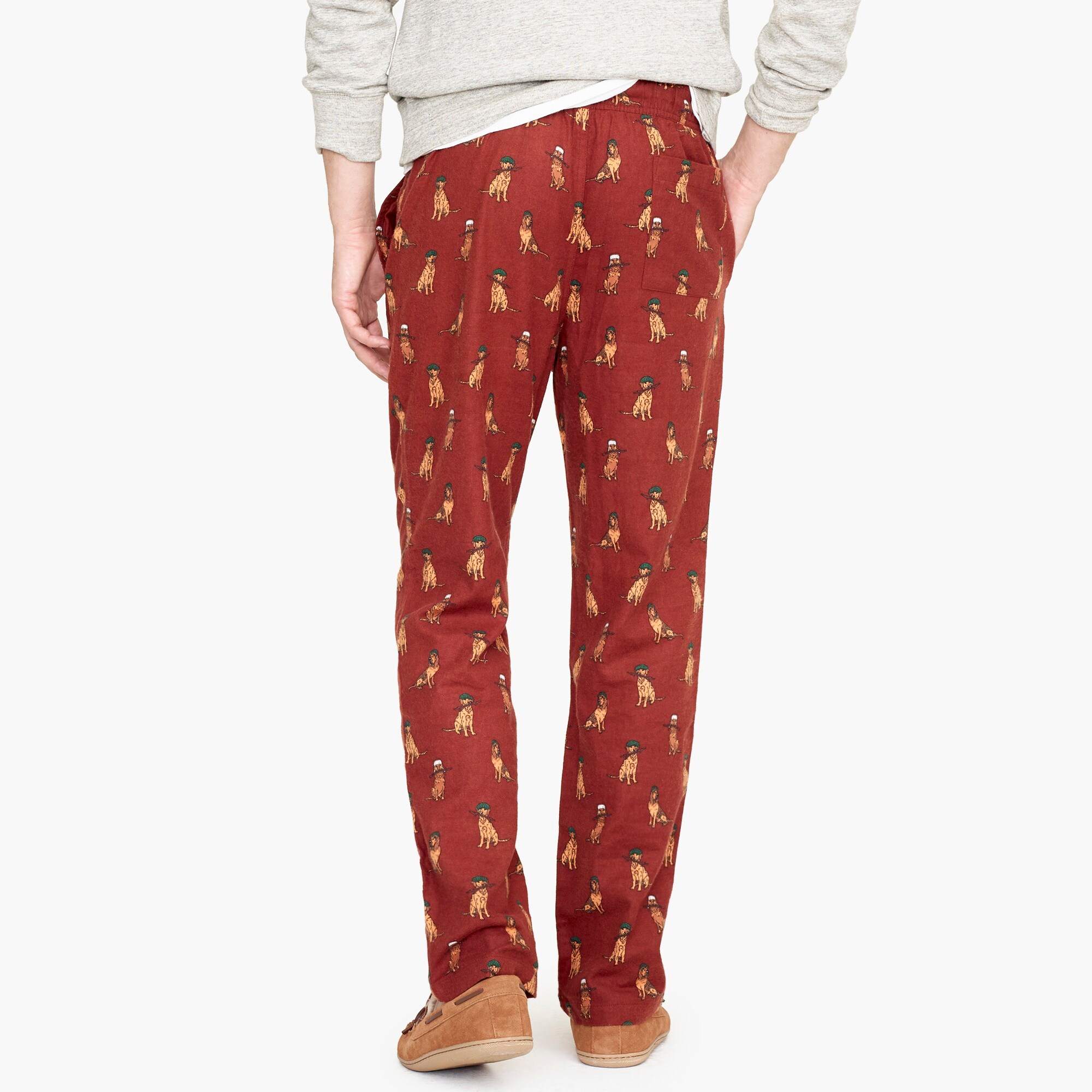 J. Crew K1265 Men's Flannel Pajama Lounge Pant Golden Retriever Bloodhound NWT M eBay
