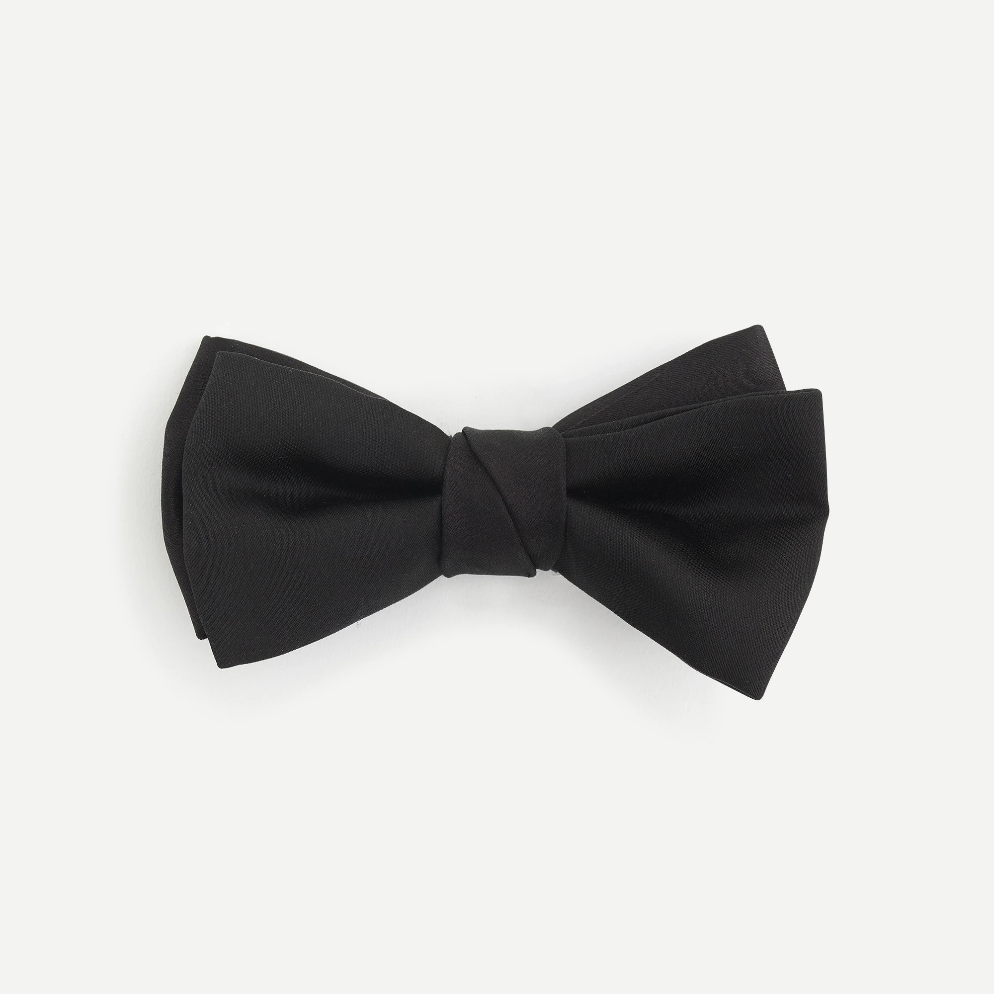 J.Crew Black Satin Pretied Bow Tie For Men