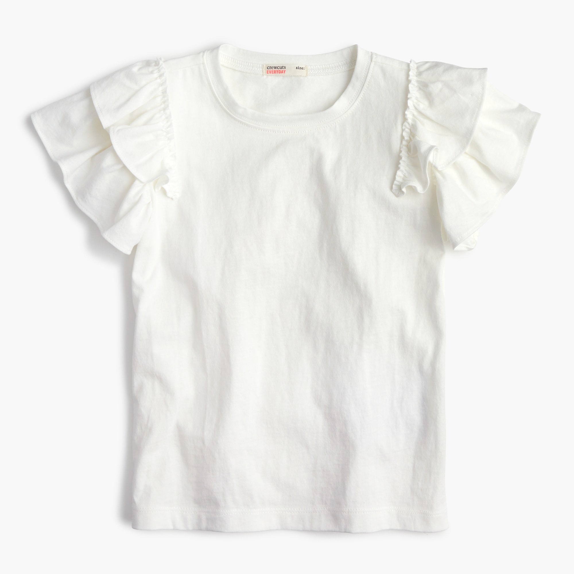 J.Crew Girls' Rufflesleeve Tshirt
