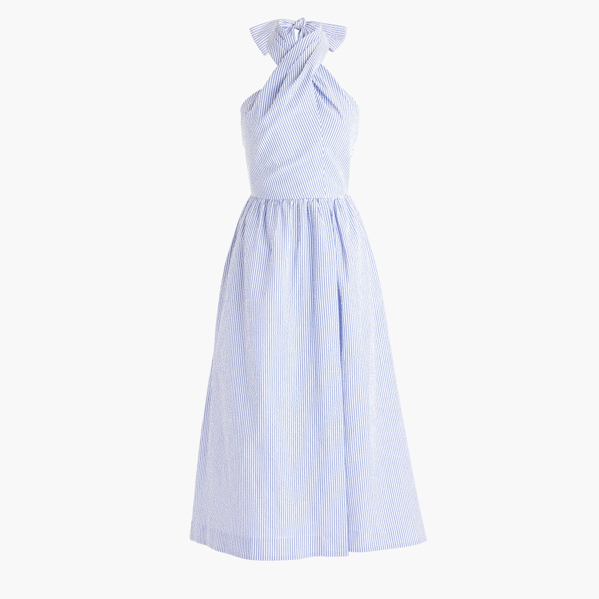 J.Crew Midi Sarong Dress In Seersucker