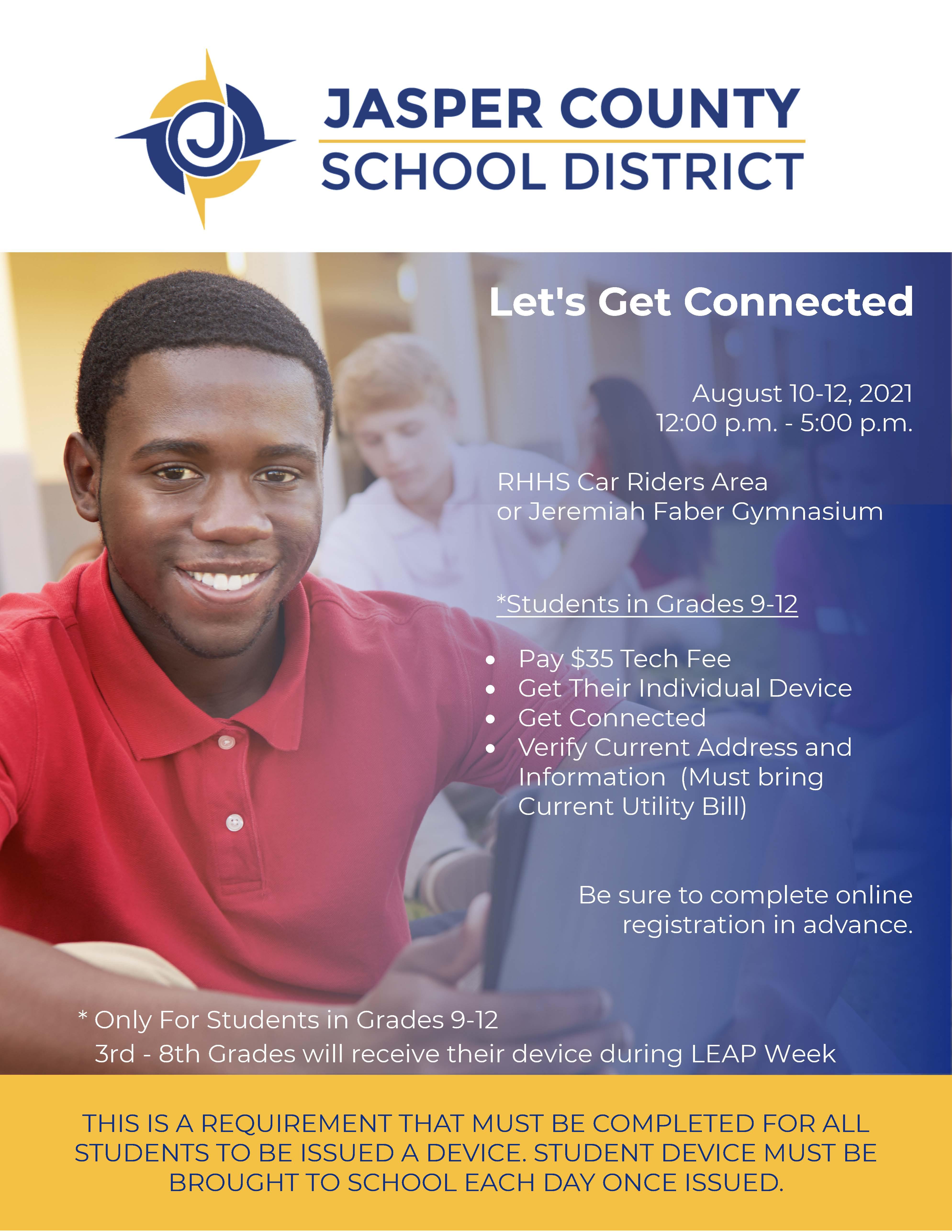Let's Get Connected! Grades 9 12 Jasper County School District