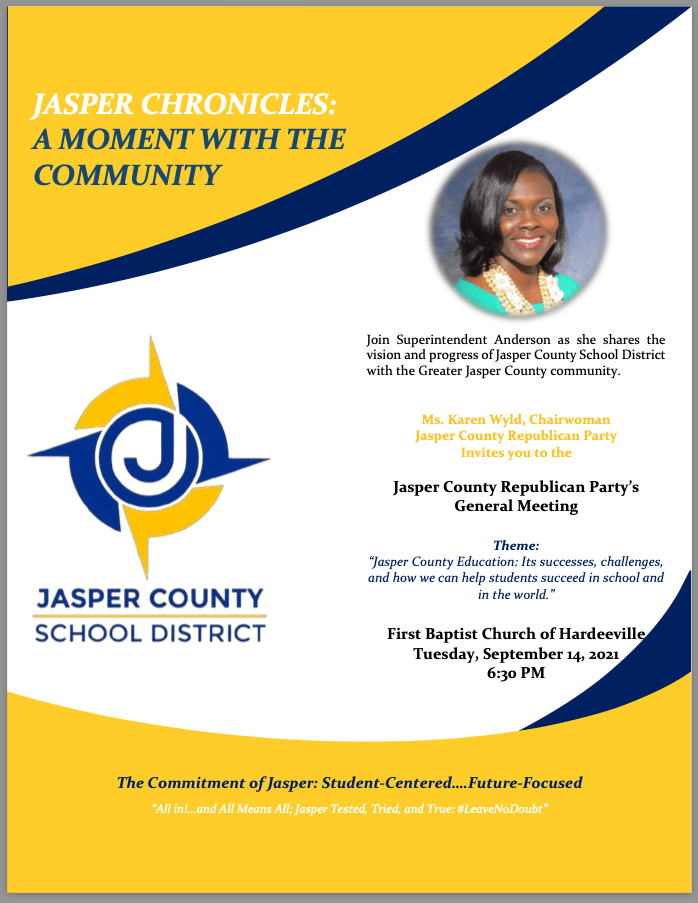 Jasper Chronicles A Moment With The Community Jasper County School