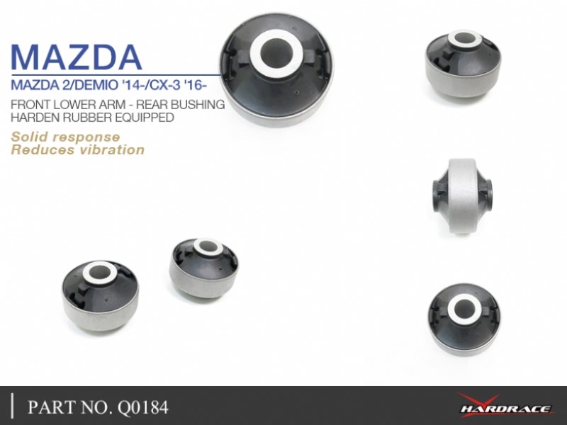 HARDRACE MAZDA 2/DEMIO '14/CX3 '16 FRONT LOWER ARM REAR BUSHING 2PCS/SET JDMaster