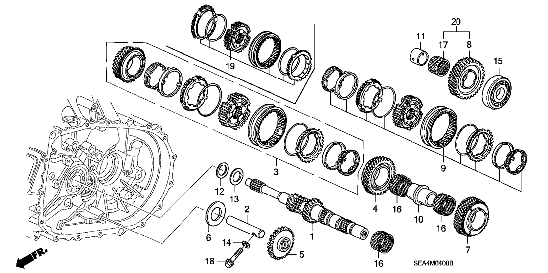 OEM HONDA K SERIES GEAR BOX MAIN SHAFT BEARING K20 K24 GENUINE HONDA