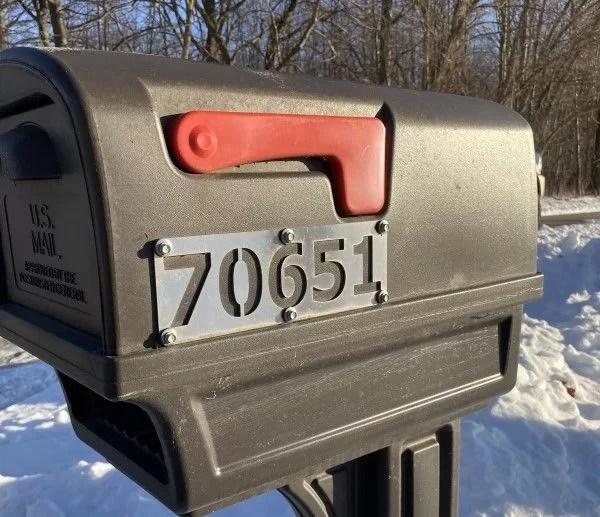 Mailbox Address Plates (Pair) (Stainless Steel) (Choose Number) JDS