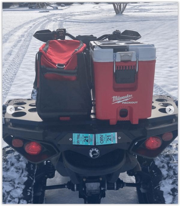 LinQ 36" Base Milwaukee Packout + Rotopax Can Mounting System CanAm