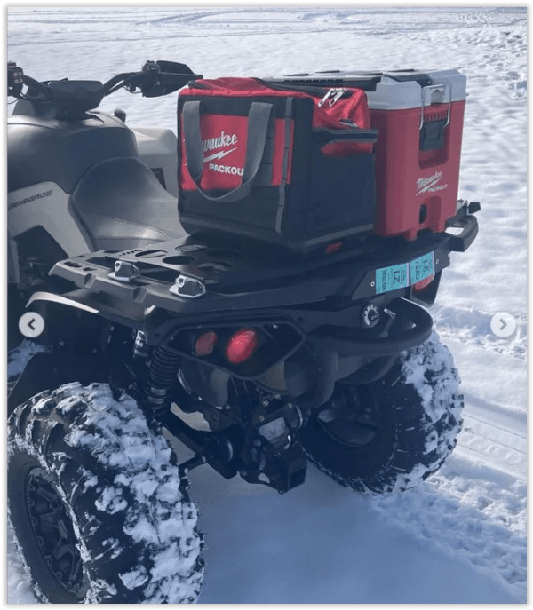 LinQ 36" Base Milwaukee Packout + Rotopax Can Mounting System CanAm