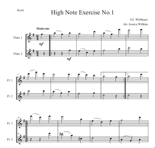 High Note Exercises for Flute (Digital Download) JDW Sheet Music