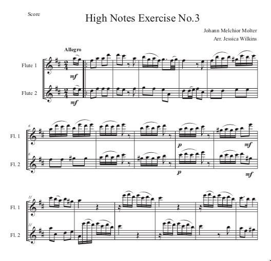 High Note Exercises for Flute (Digital Download) JDW Sheet Music High Note Exercises for Flute (Digital Download) JDW Sheet Music