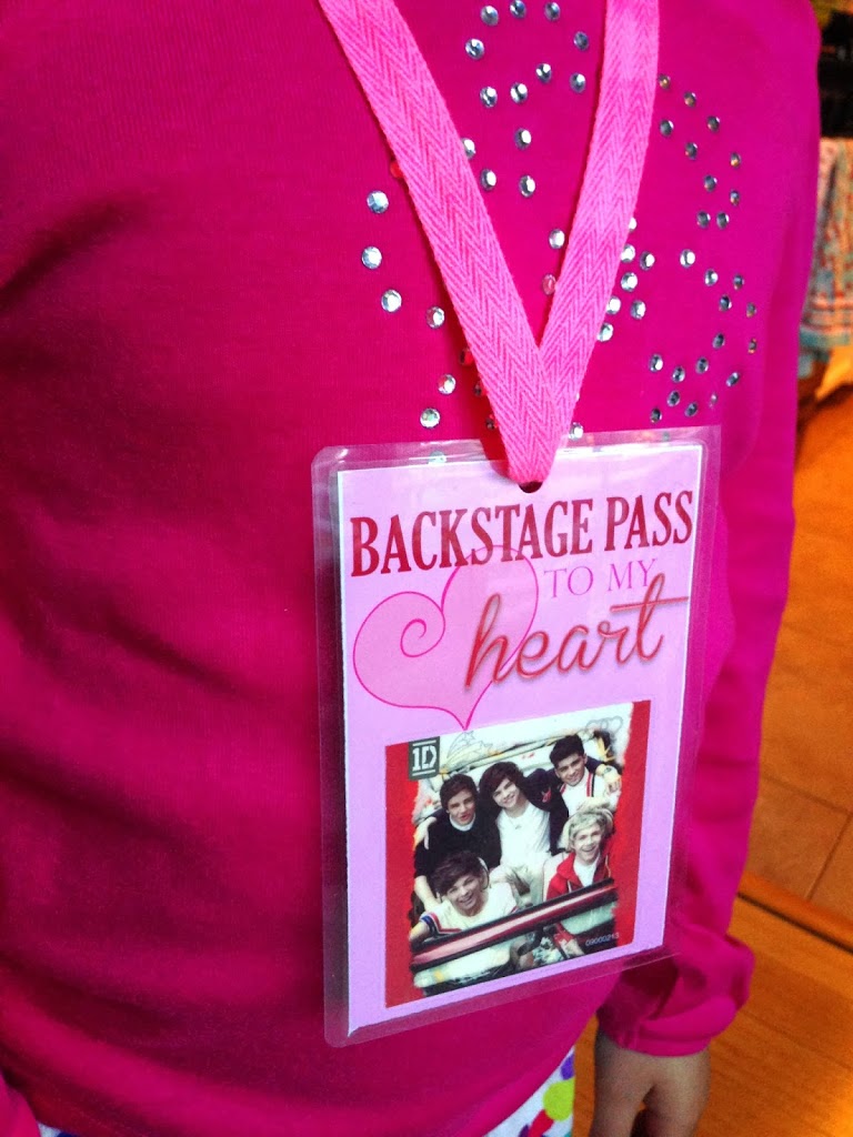 One Direction Valentines – Backstage Pass to my Heart
