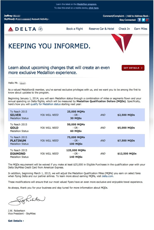 Delta Revenue Based Frequent Flyer Program Coming in 2014