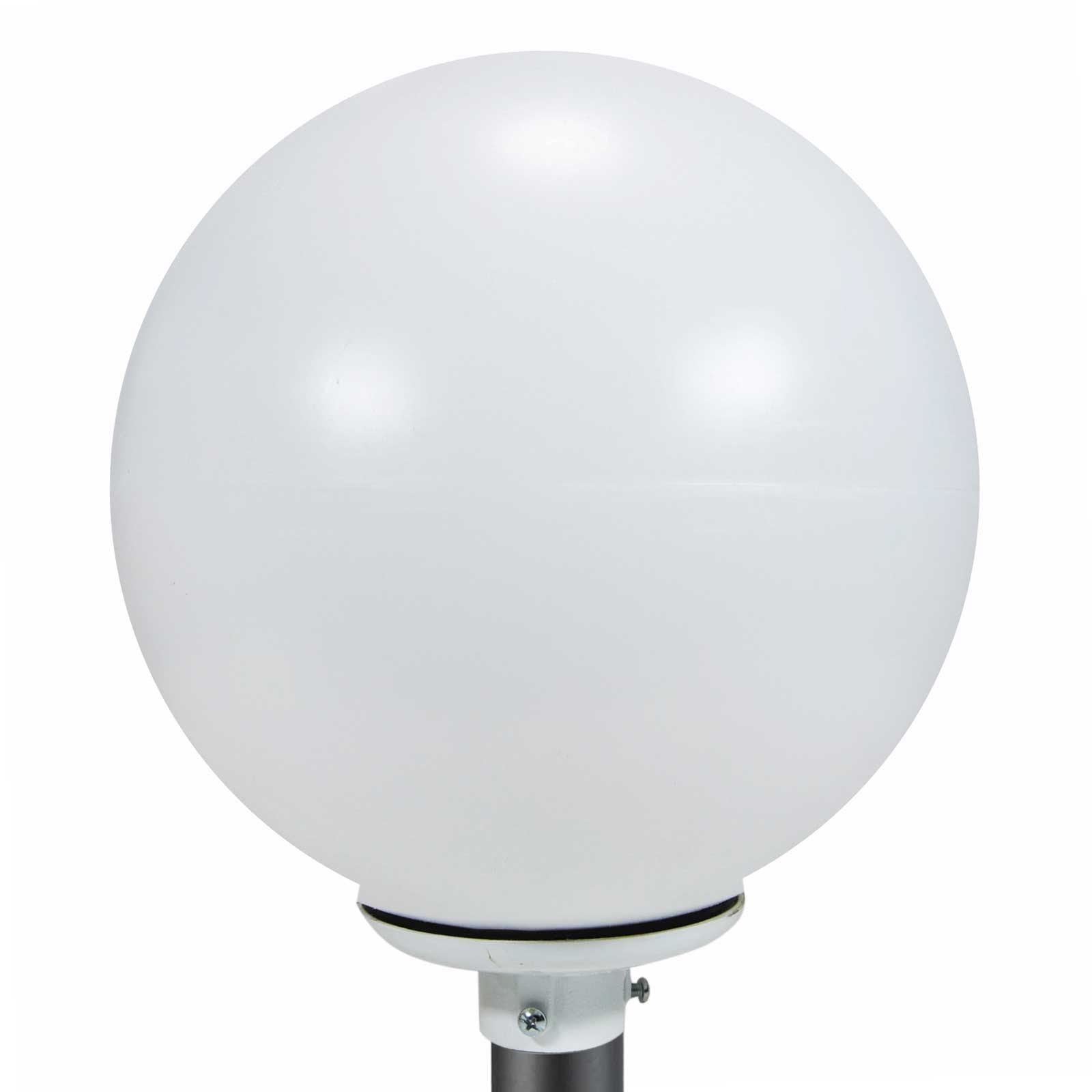 Farola decorativa tipo globo polietileno alto impacto blanco 35cm JEG Luminarias