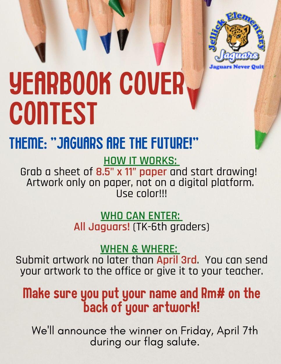 Yearbook Cover Contest Jellick Elementary School