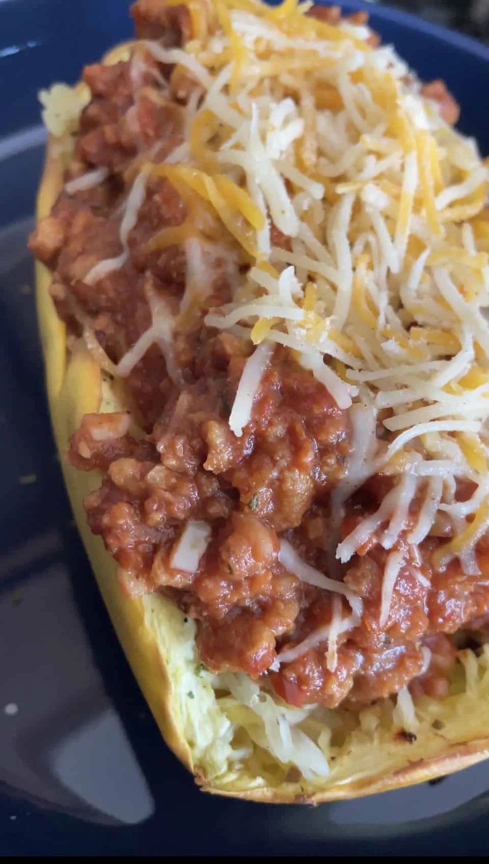 How to make Air Fried Spaghetti Squash Boats with pasta sauce! Jenn Cooks