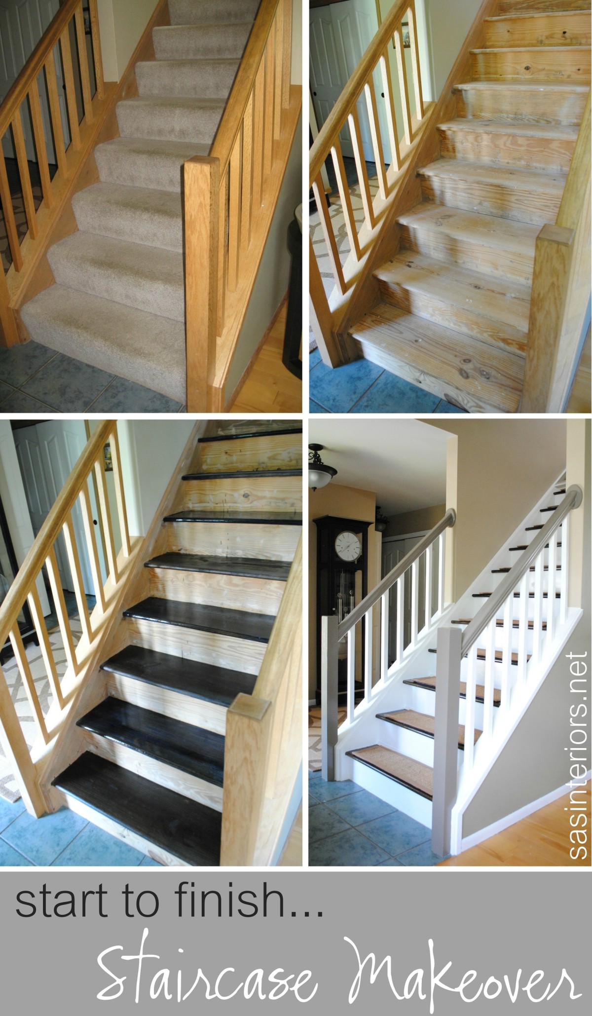 DIY Stair Makeover REVEAL Jenna Burger Design LLC