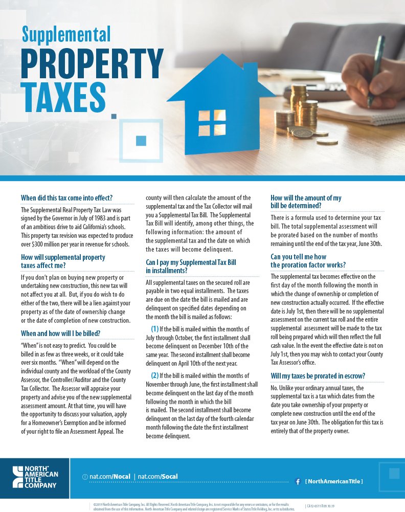 Supplemental Property Taxes Jennifer Rosdail San Francisco Real Estate