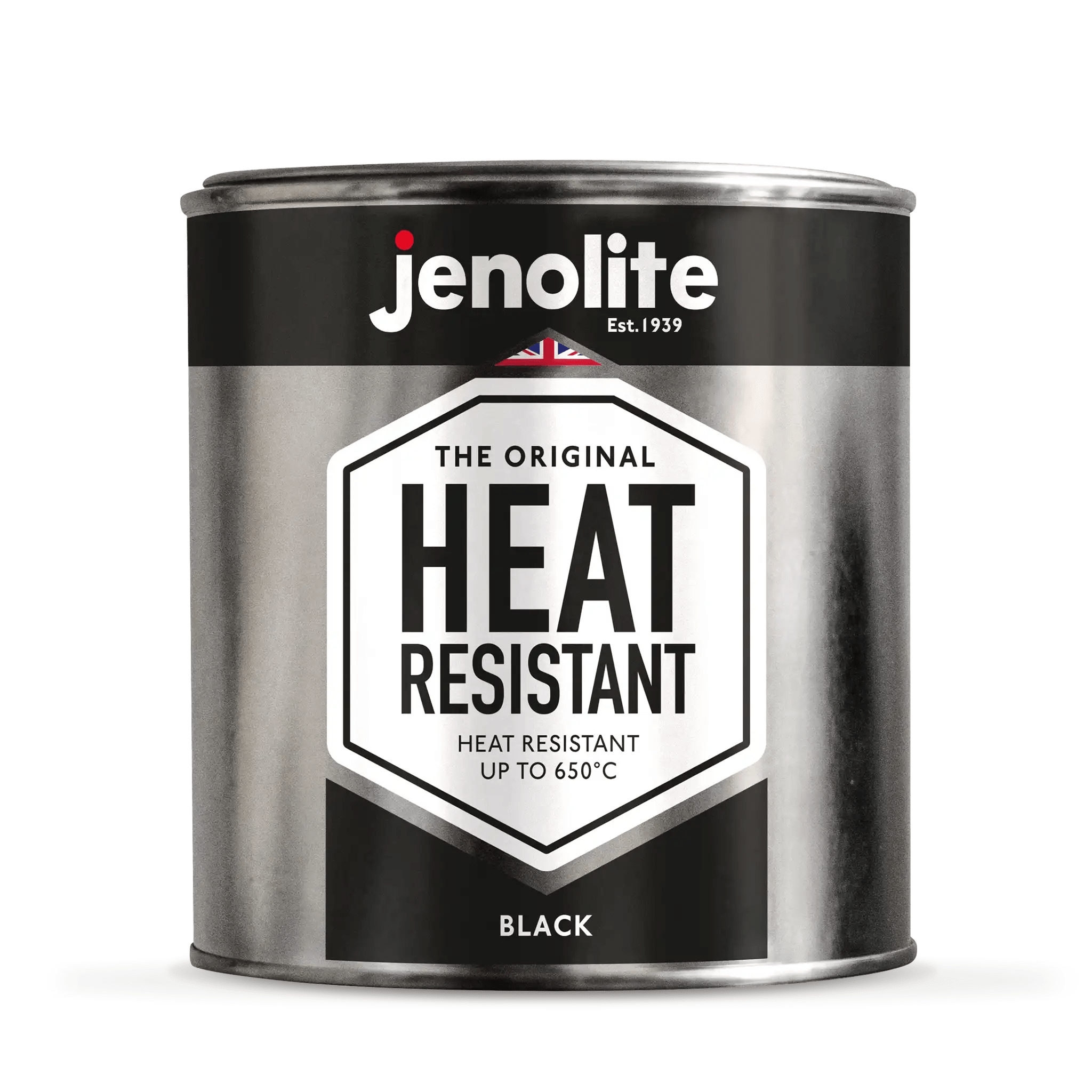 Heat Resistant Paint Up to 650°C Matt Black 500ml Jenolite