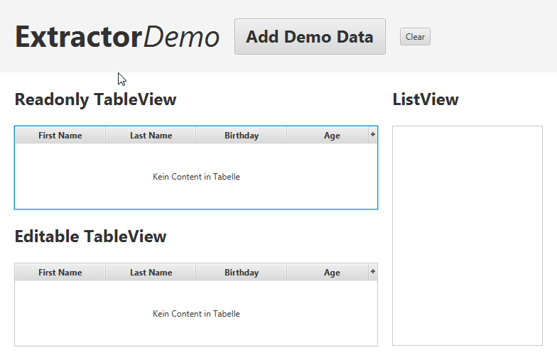 Properties Extractor Updating elements of ListView and TableView