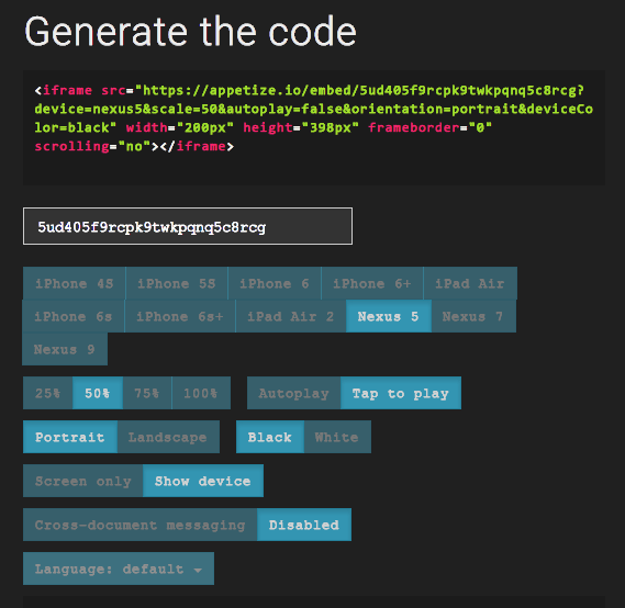 App im Browser debuggen lassen mit appetize.io jentsch.io