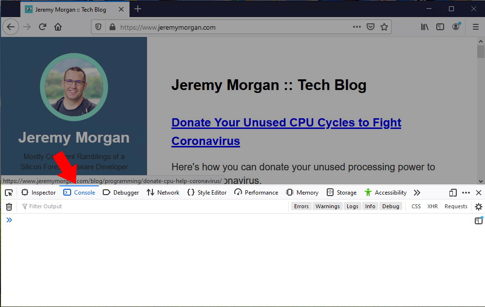 How to Find Your Browser Developer Console How to Find Your Browser Developer Console