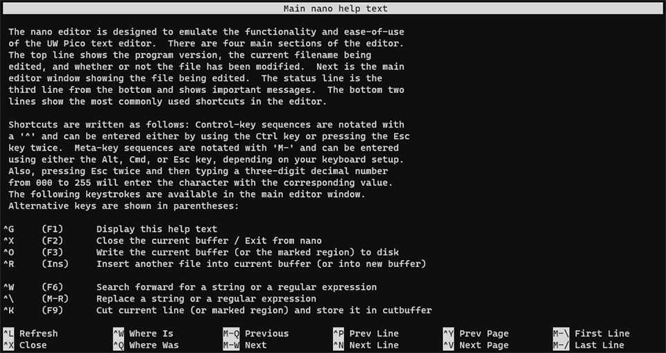 Nano Command in Linux