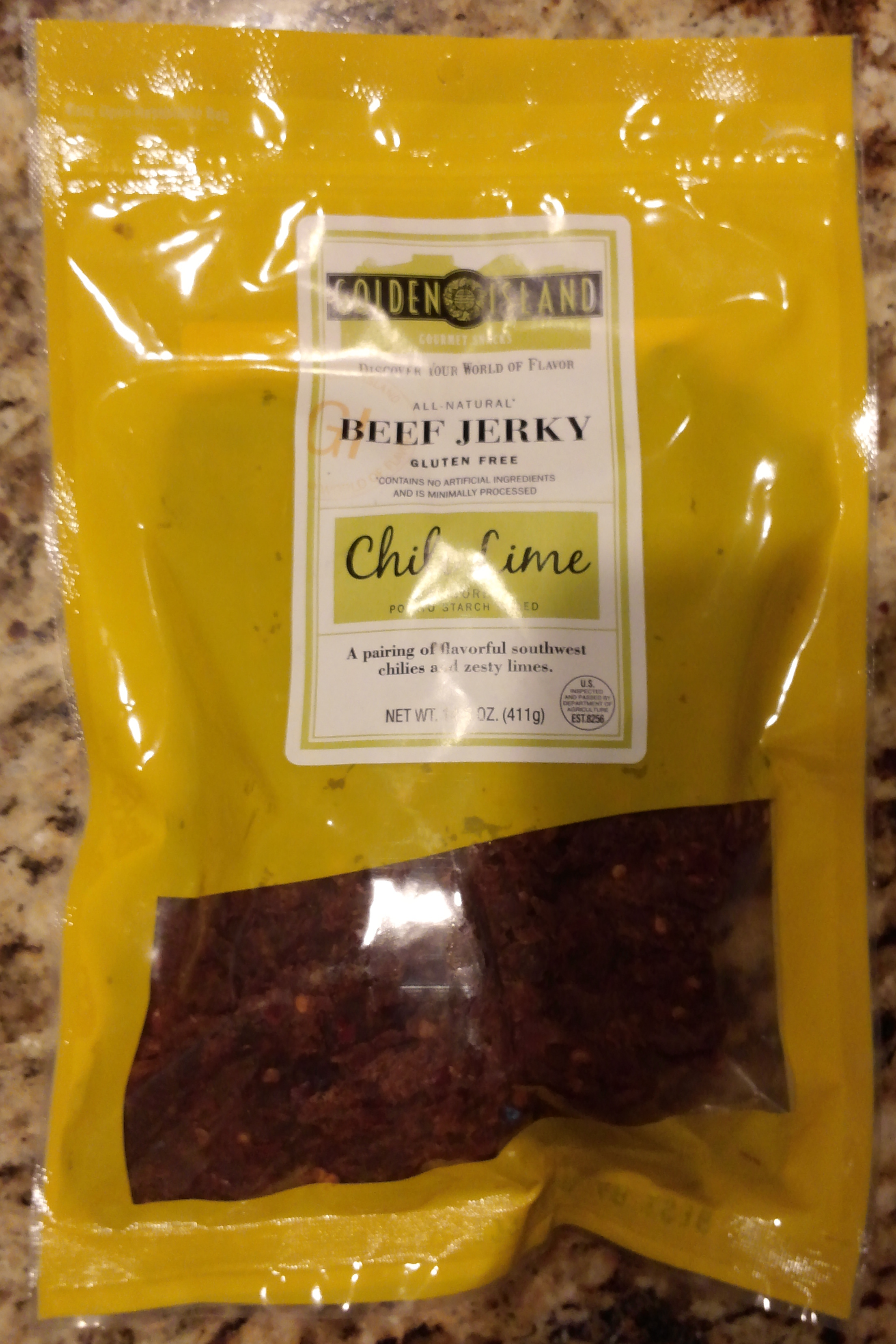 Review Golden Island AllNatural Chili Lime Beef Jerky (A) Jerkyology