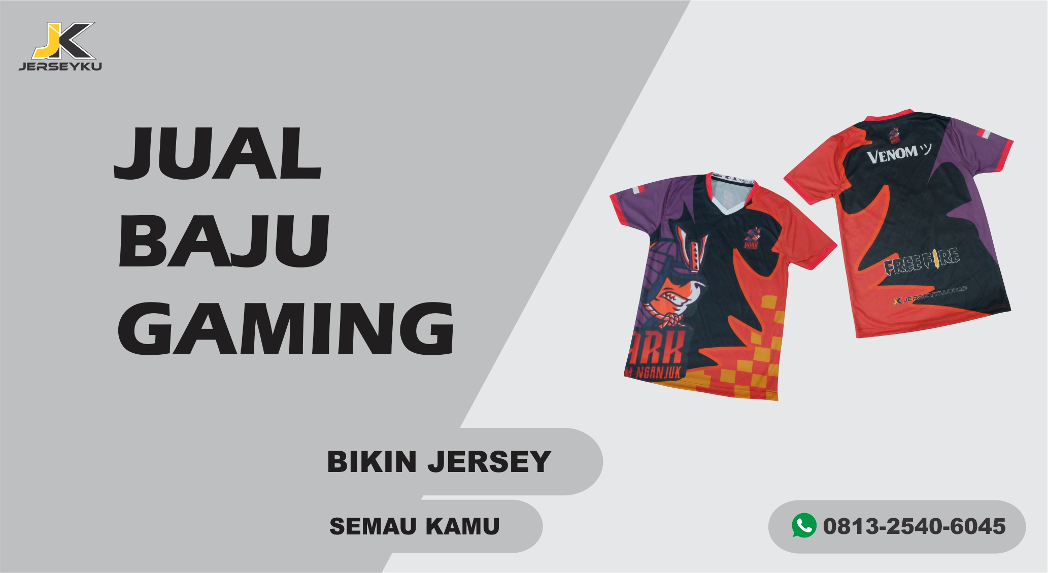 JUAL JERSEY GAMING Buat JERSEY GAMING FF CUSTOM JerseyKu