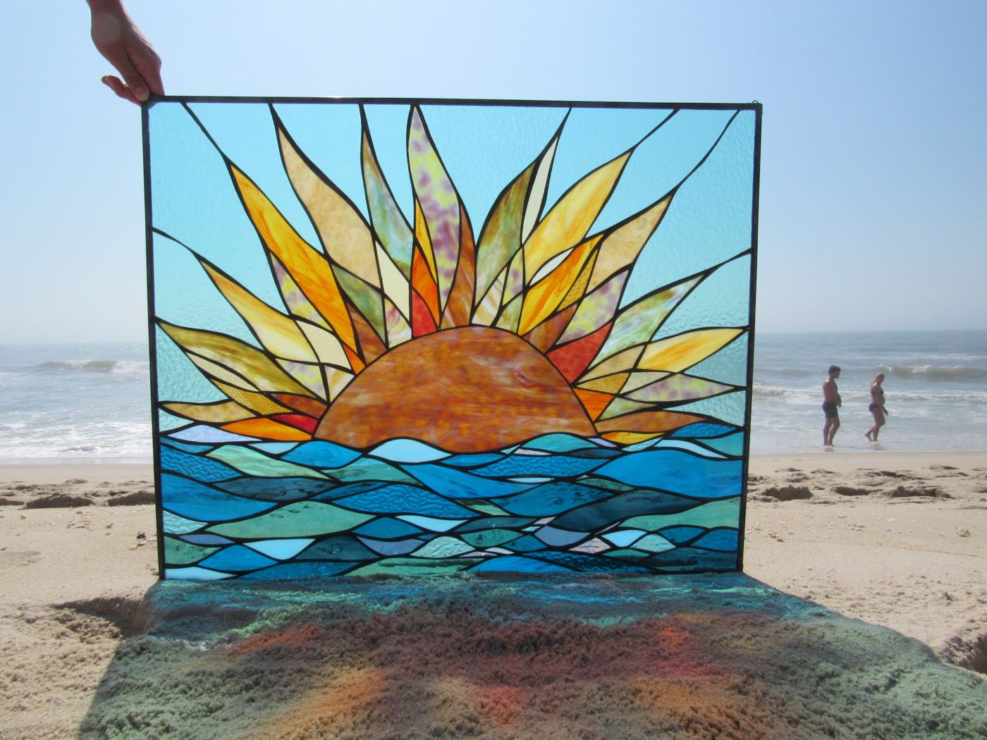 Made in Jersey Stainedglass artist captures the swells of summer life