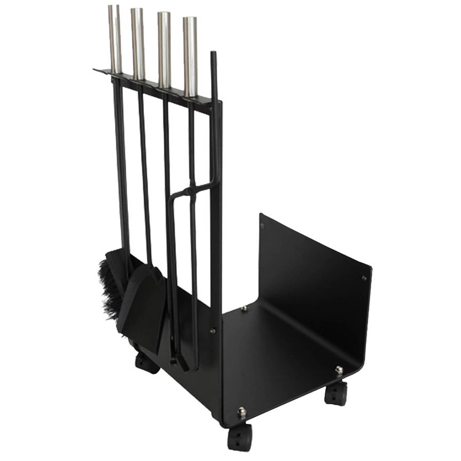 Fireplace log cart with tools 4pc black “Windsor” 720134 Jessar