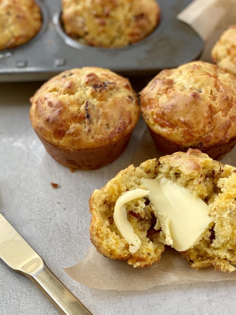 Bacon Cheddar Olive Oil Muffins Jessie Sheehan Bakes
