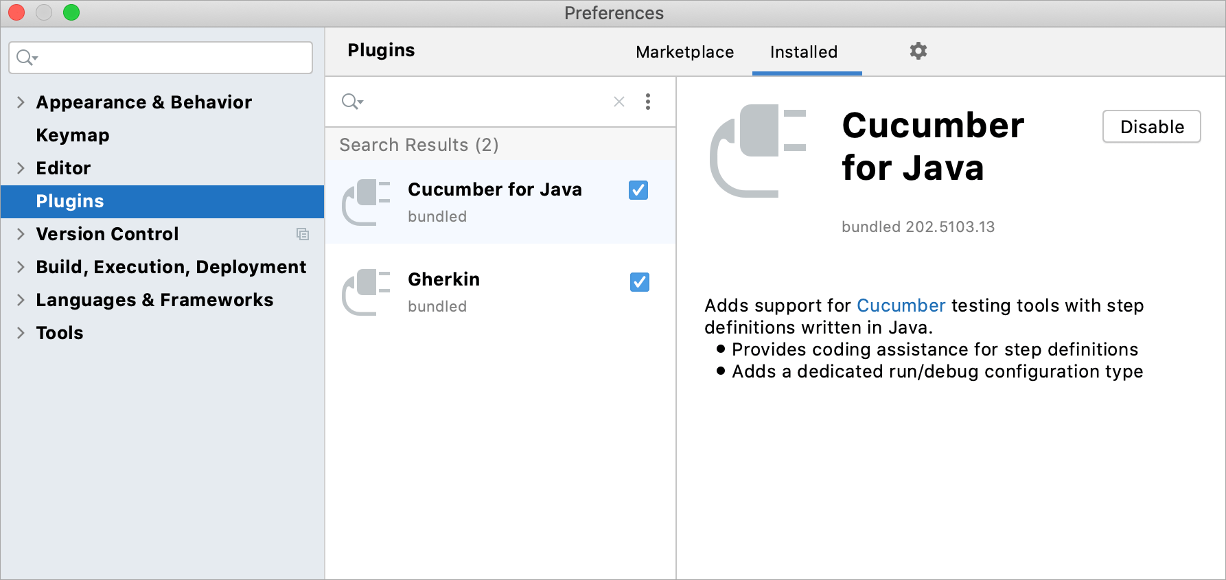 Enable Cucumber support Help IntelliJ IDEA