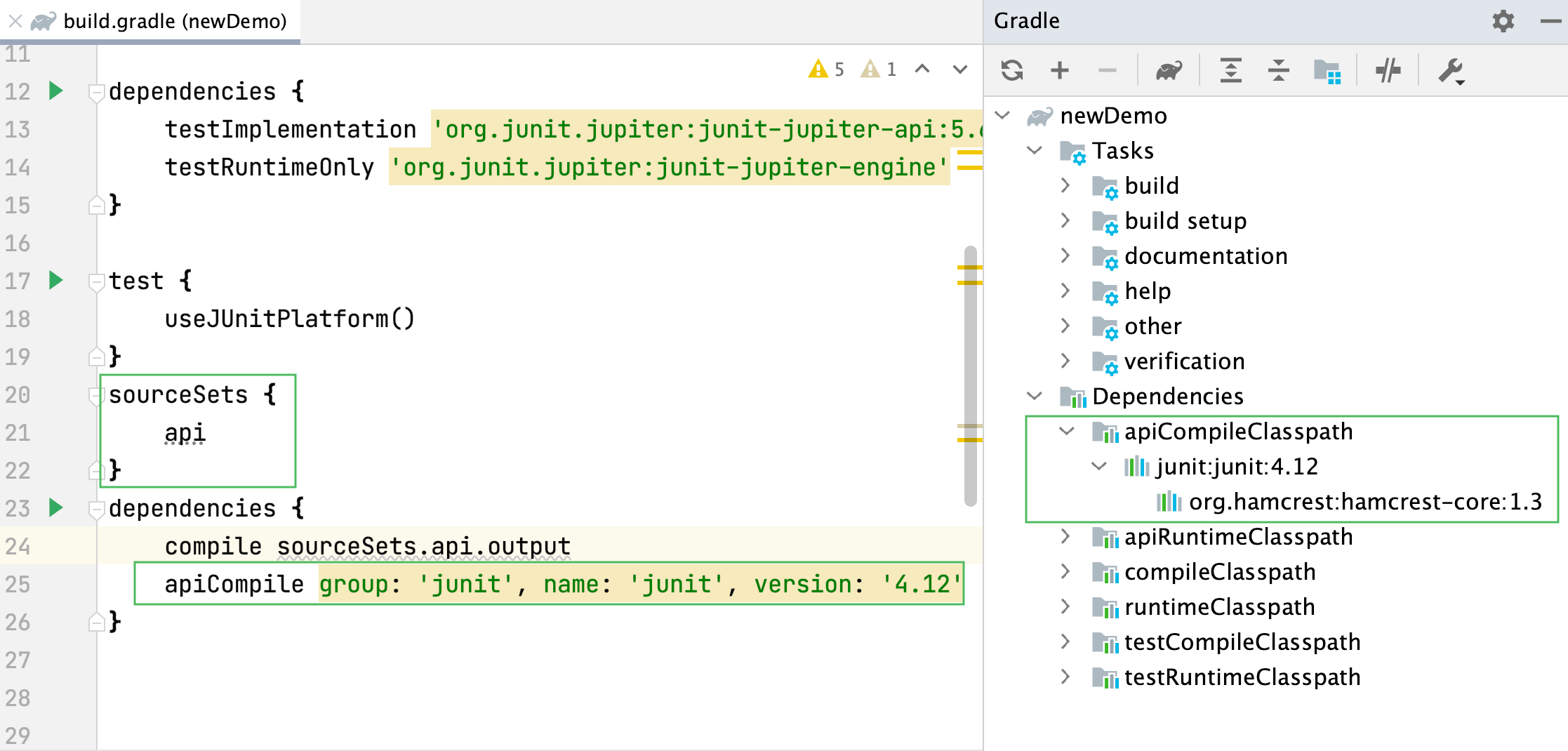 Gradle dependencies—IntelliJ IDEA
