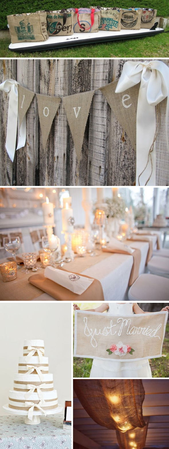 Burlap Reception Details The Destination Wedding Blog Jet Fete by