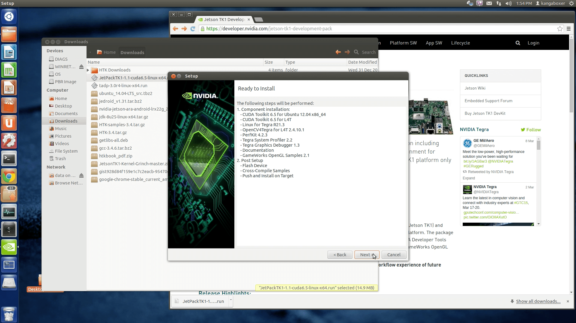 JetPack 1.1 NVIDIA Jetson TK1 Development Pack JetsonHacks