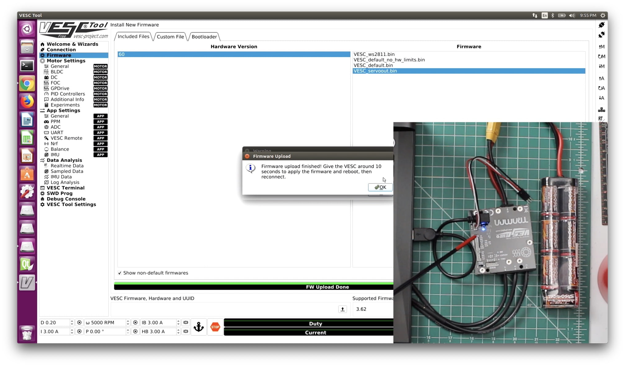 Vesc tool windows