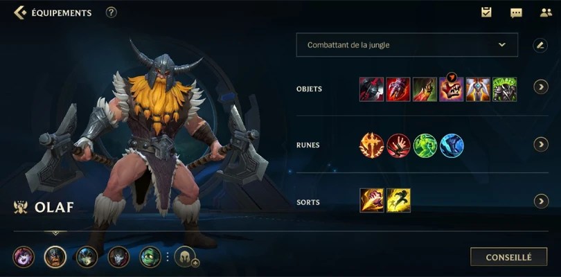 Guide Olaf jungle Wild Rift Build et Runes S1