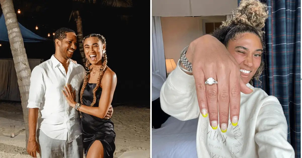 Celebrity Engagement Style Ally Love and Andrew Haynes Jonathan's