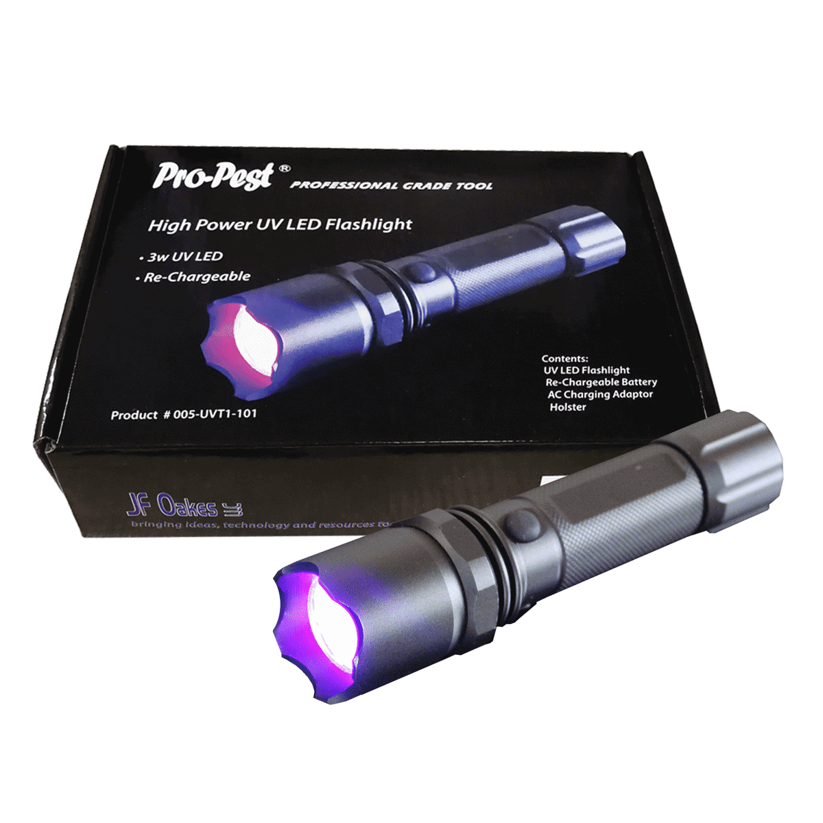 ProPest LED UV Rechargeable Flashlight J.F. Oakes