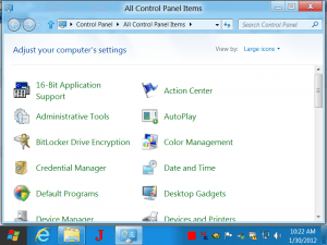 All Control Panel Items