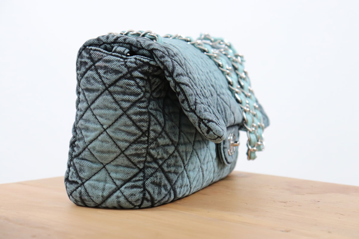 Chanel Blue Denimpression Flap bag at Jill's Consignment