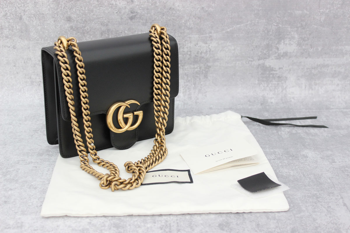Gucci Small GG Marmont Chain Shoulder Bag at Jill's Consignment