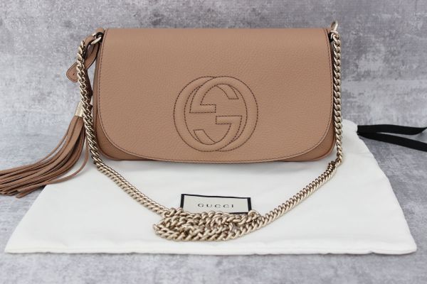 Gucci Soho Chain Medium Flap Bag at Jill's Consignment