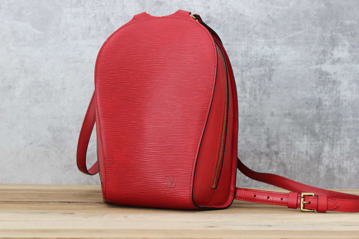 Louis Vuitton Red Epi Leather Mabillon Backpack