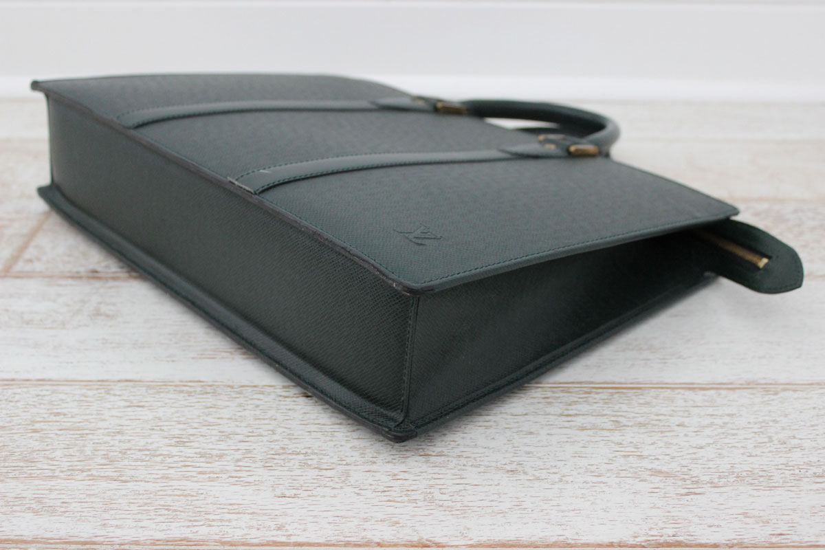 Louis Vuitton Green Taiga Leather LOZAN Briefcase