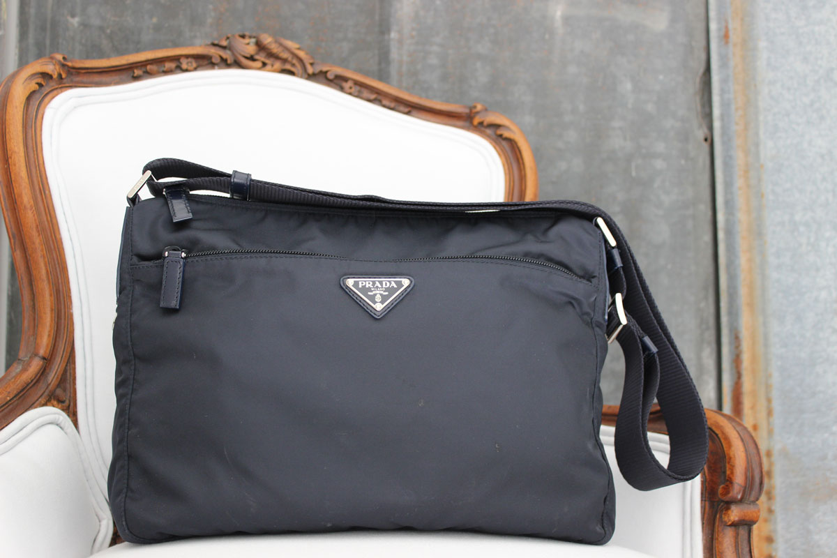Prada Navy Blue Nylon Crossbody Messenger