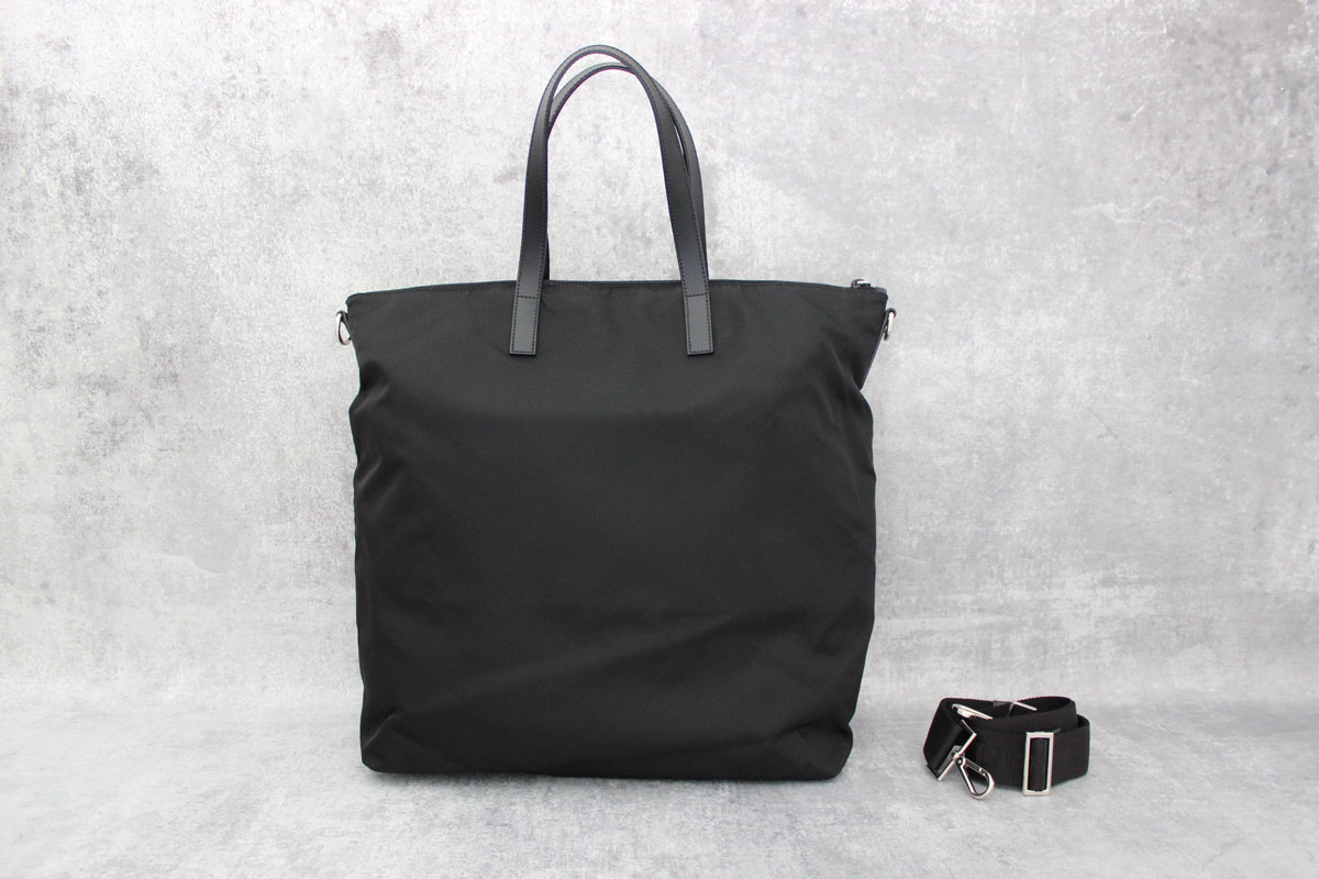 Prada Black Nylon & Leather Convertible Travel Tote at Jill's Consignment
