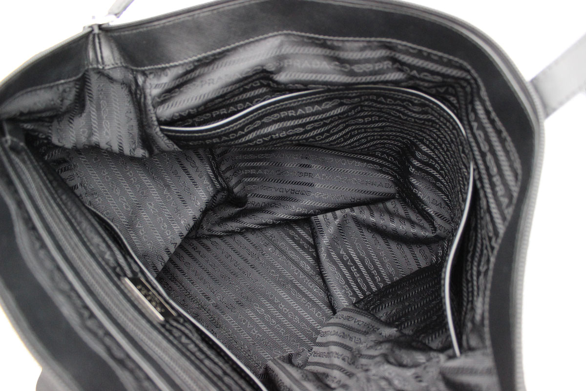 Prada Black Nylon & Leather Convertible Travel Tote at Jill's Consignment
