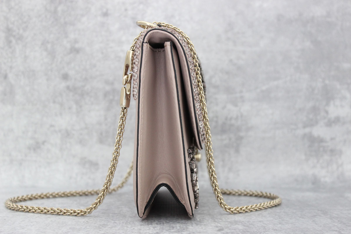 Valentino Glam Lock Rhinestone & Crystal Leather Flap Bag at Jill's