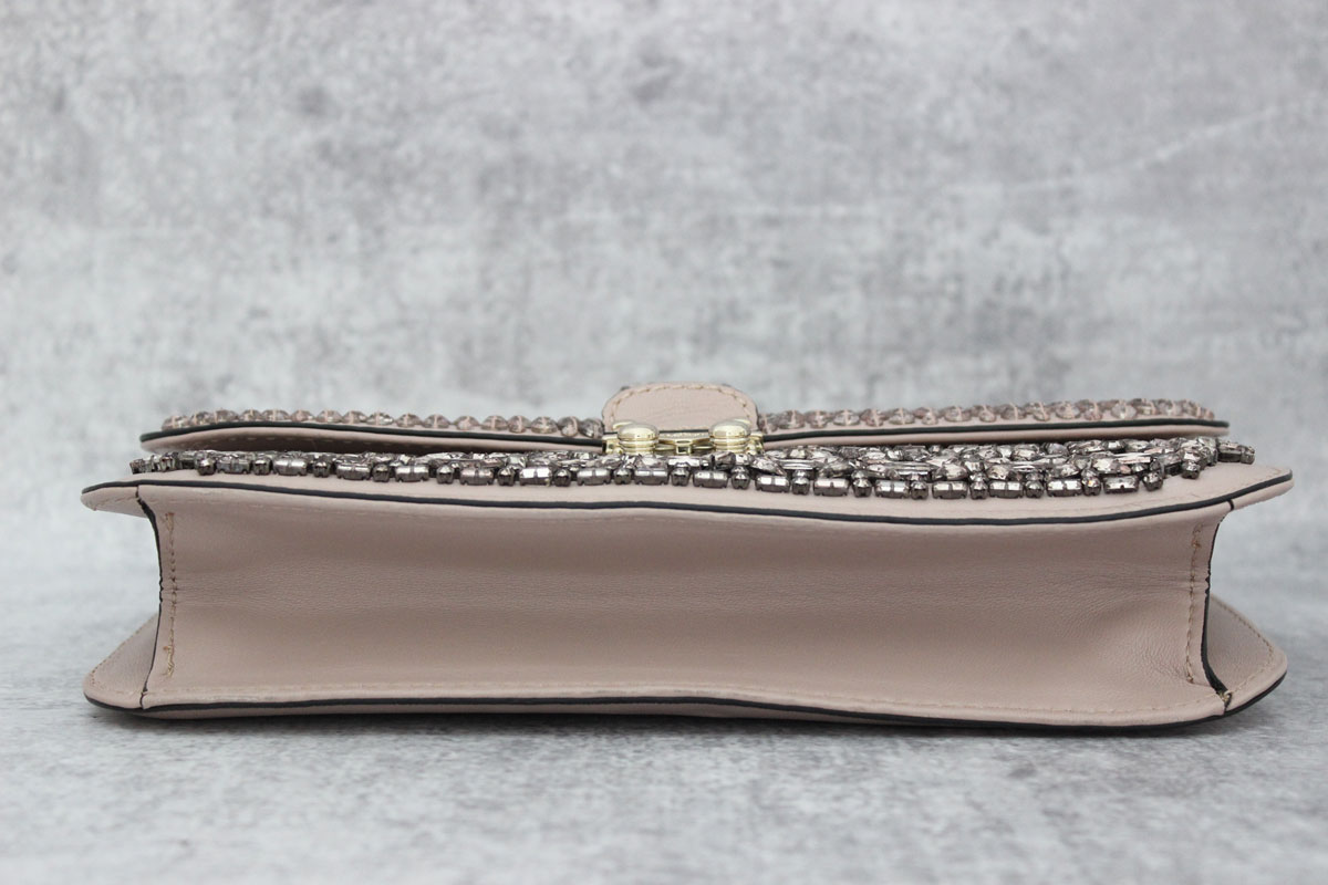 Valentino Glam Lock Rhinestone & Crystal Leather Flap Bag at Jill's