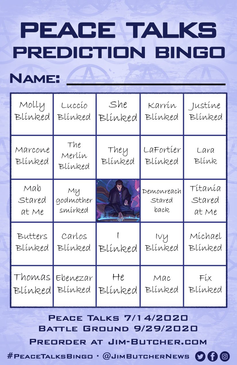 Bingo Winners and Remarque Roundup Jim Butcher Bingo Winners and Remarque Roundup Jim Butcher